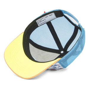 Hello Hossy - Gorra Trucker con Visera Curva para Béisbol con Fibras Recicladas | Azul Claro