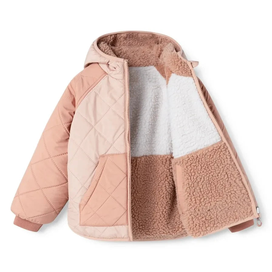 Liewood - Chaqueta reversible estilo sherpa Jackson, fabricada con fibras recicladas | Rosa claro