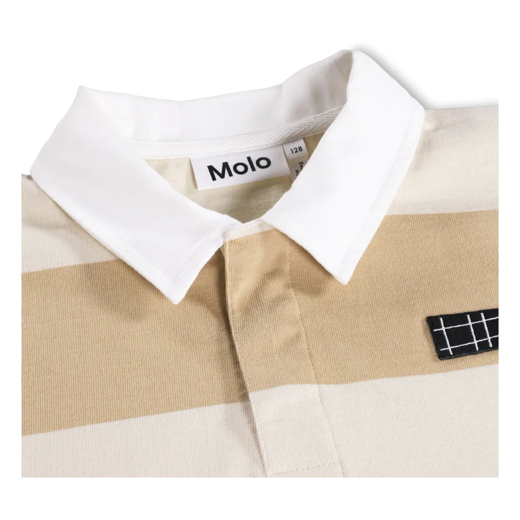 Molo - Polo de algodón orgánico a rayas Reef | Beige