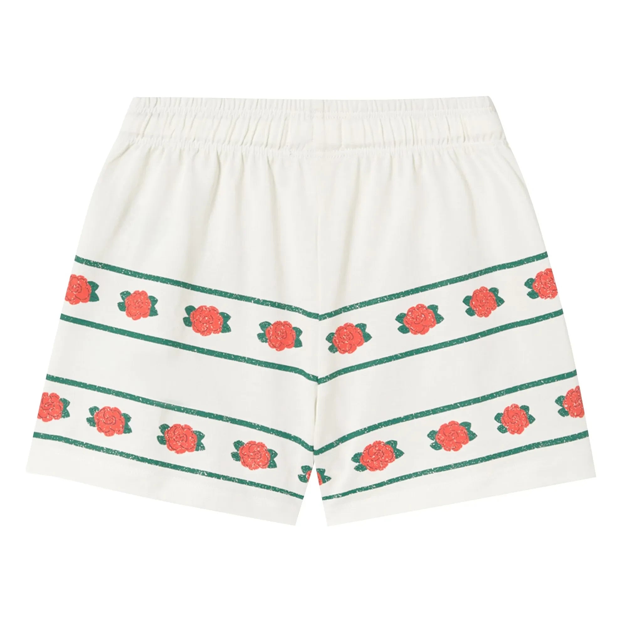 Tinycottons - Shorts de algodón orgánico Roses | Blanco