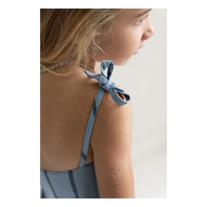 Jenest - Vestido Bonne de algodón orgánico a rayas | Azul claro