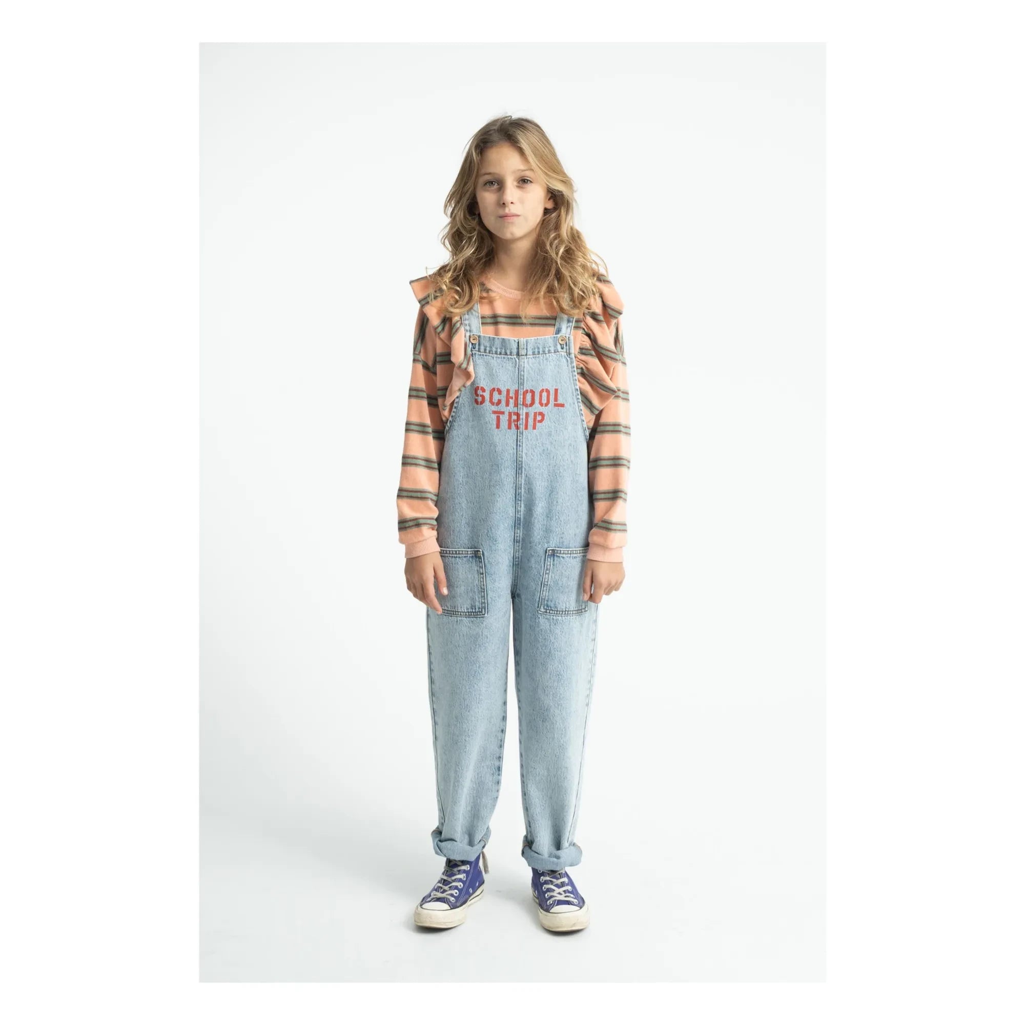 Piupiuchick - Okul Gezisi Denim Salopet | Açık Mavi