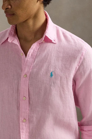 Camisa deportiva de lino de manga larga para hombre Polo Ralph Lauren