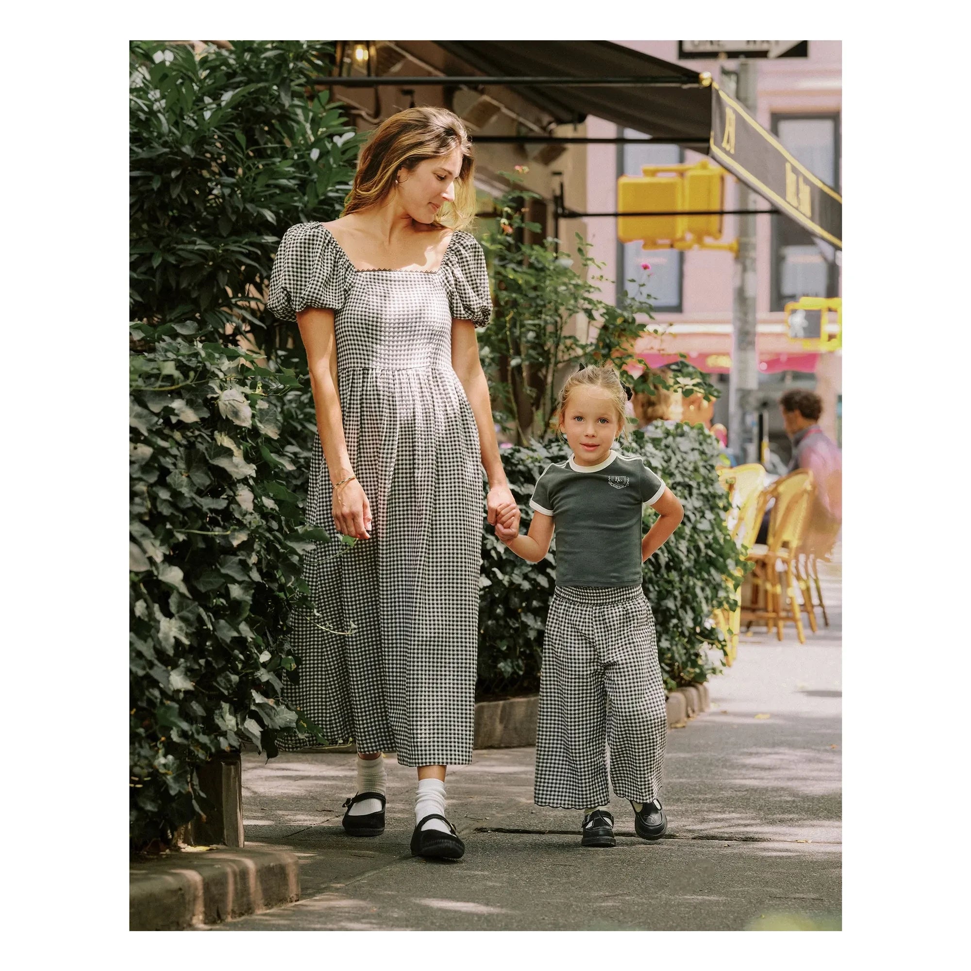 Rylee + Cru - Pantalón de cuadros vichy | Negro