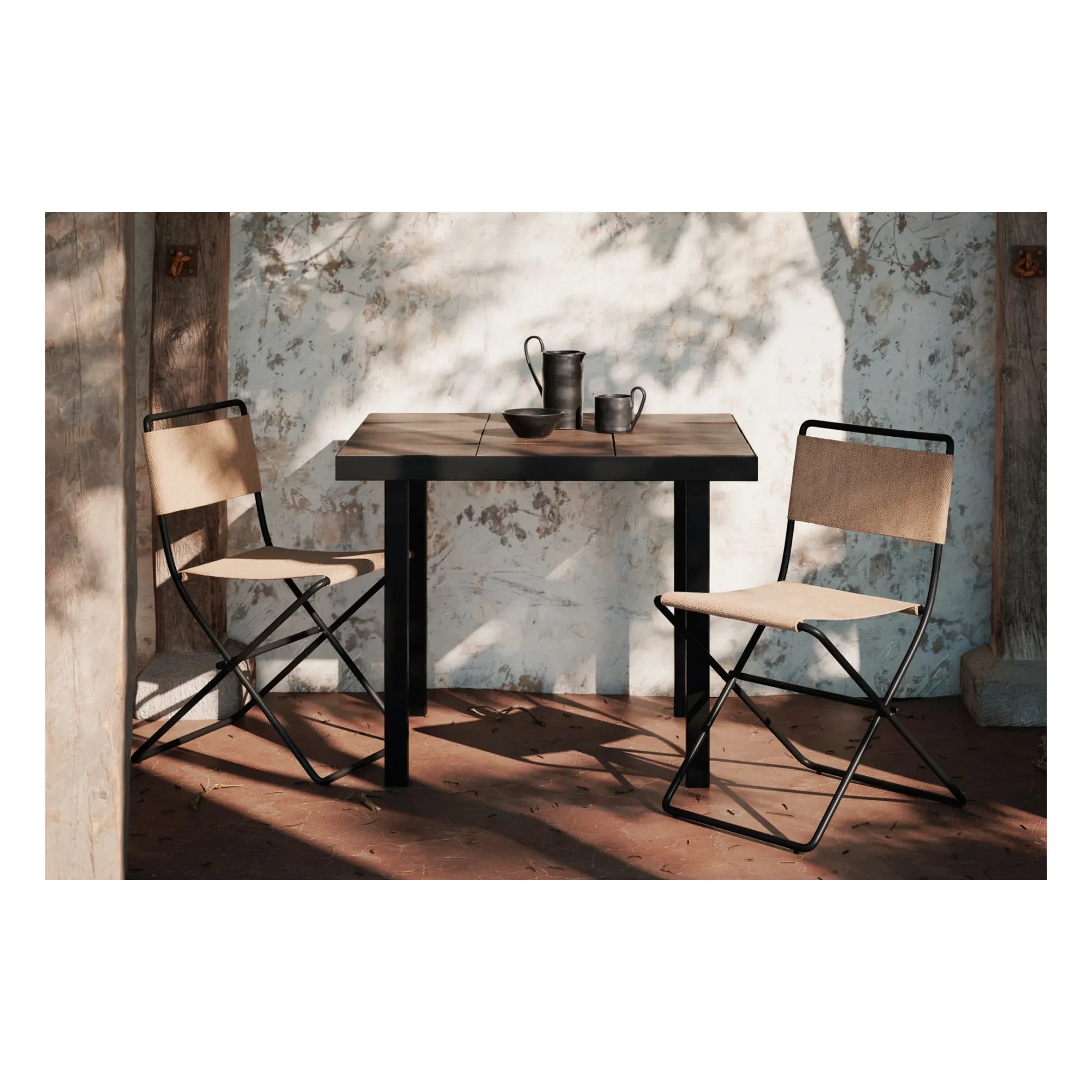 Ferm Living - Mesa auxiliar Flod Kare | Marrón