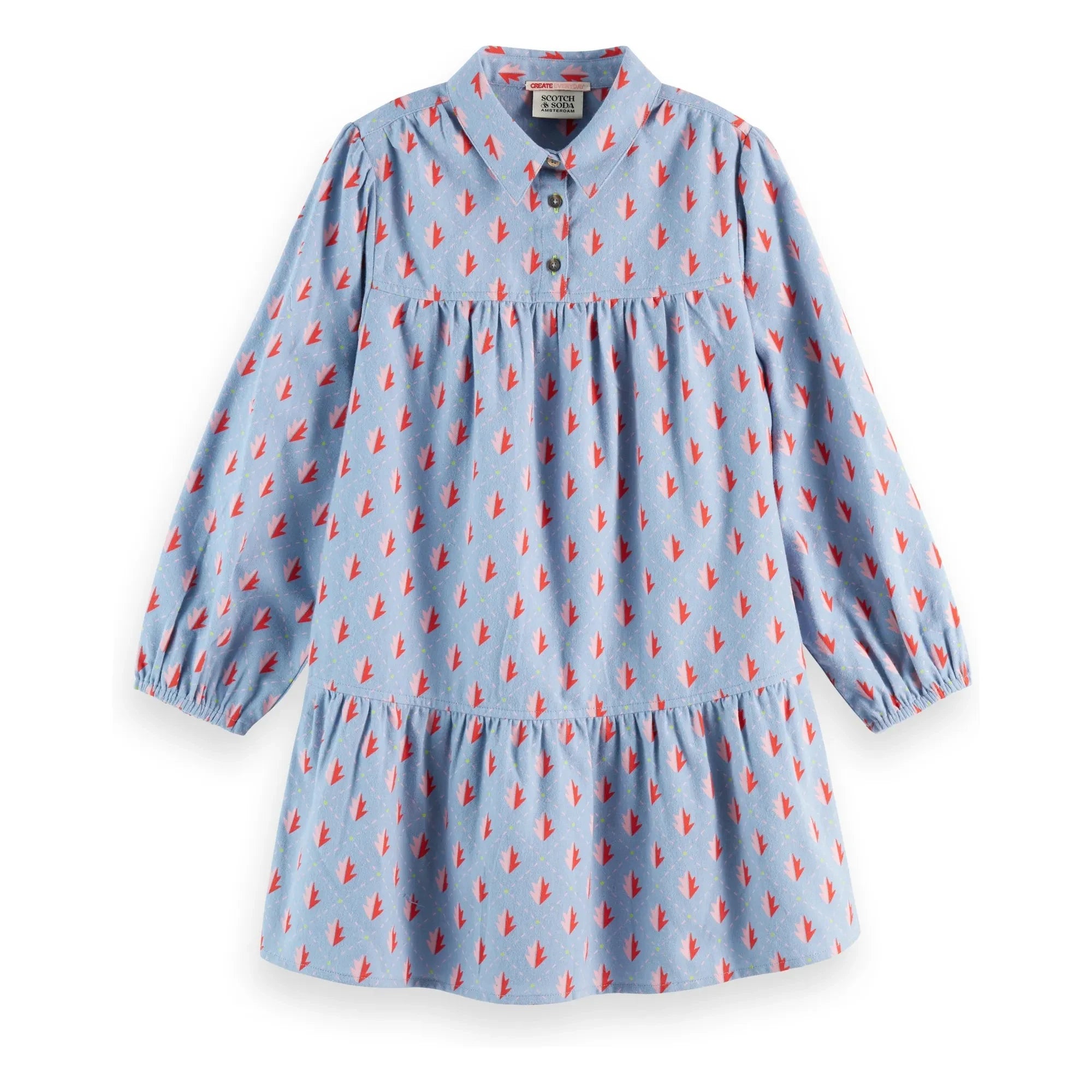 Scotch & Soda - Vestido de franela azul