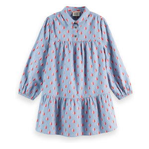 Scotch & Soda - Vestido de franela azul