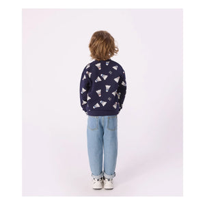 Petit Bateau - Forro polar de bádminton | Azul noche