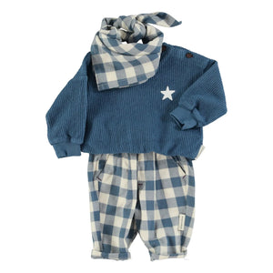 Piupiuchick - Pantalones a cuadros de algodón orgánico | Azul