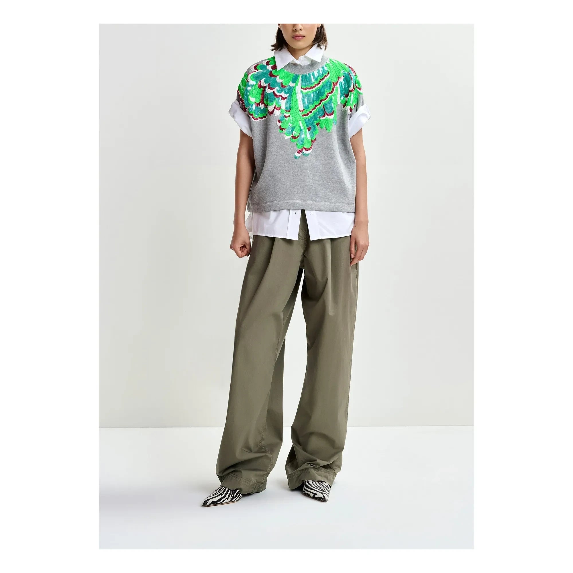 Essentiel Antwerp - Sudadera Jolies Bordado | Verde