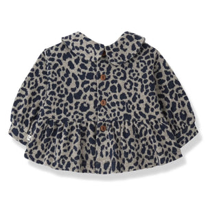 1+ in the family - Ferrara Leopar Polar Bluz | Koyu Mavi
