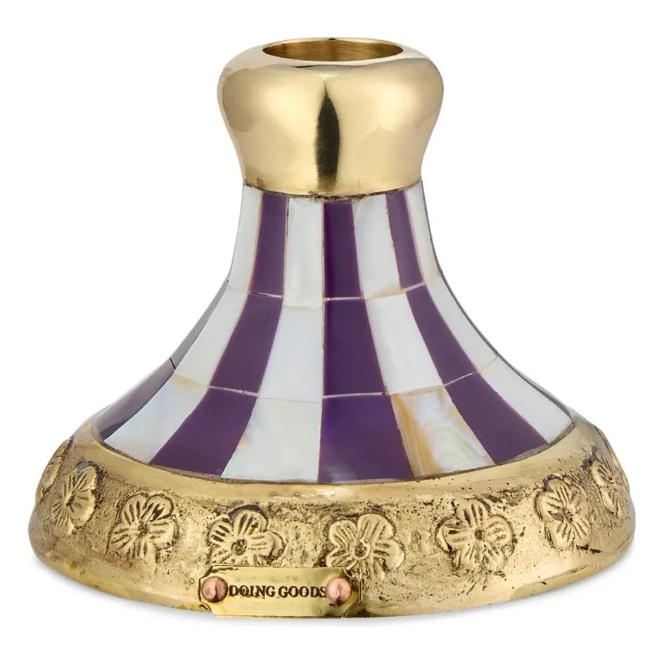 Doing Goods - Candelabro de latón Sanya | Púrpura
