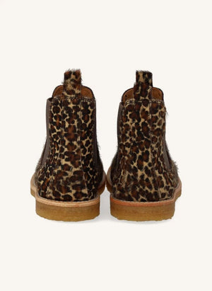 Angulus - Botines Chelsea Pony Leopardo | Marrón