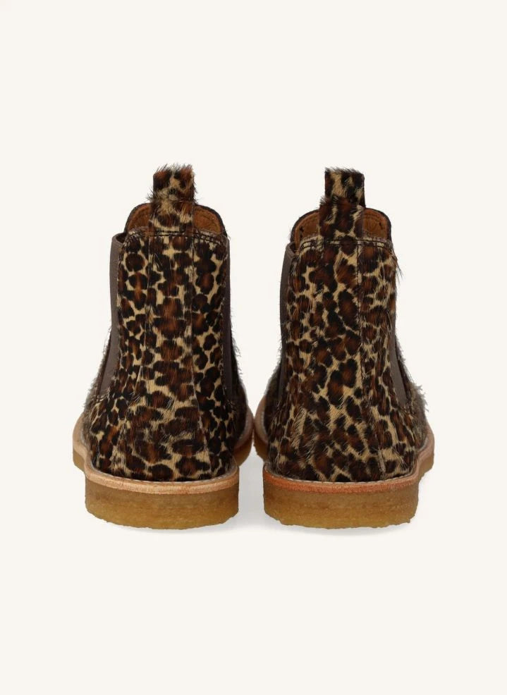Angulus - Botines Chelsea Pony Leopardo | Marrón