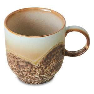HKliving - Taza de café de cerámica de gres | Marrón