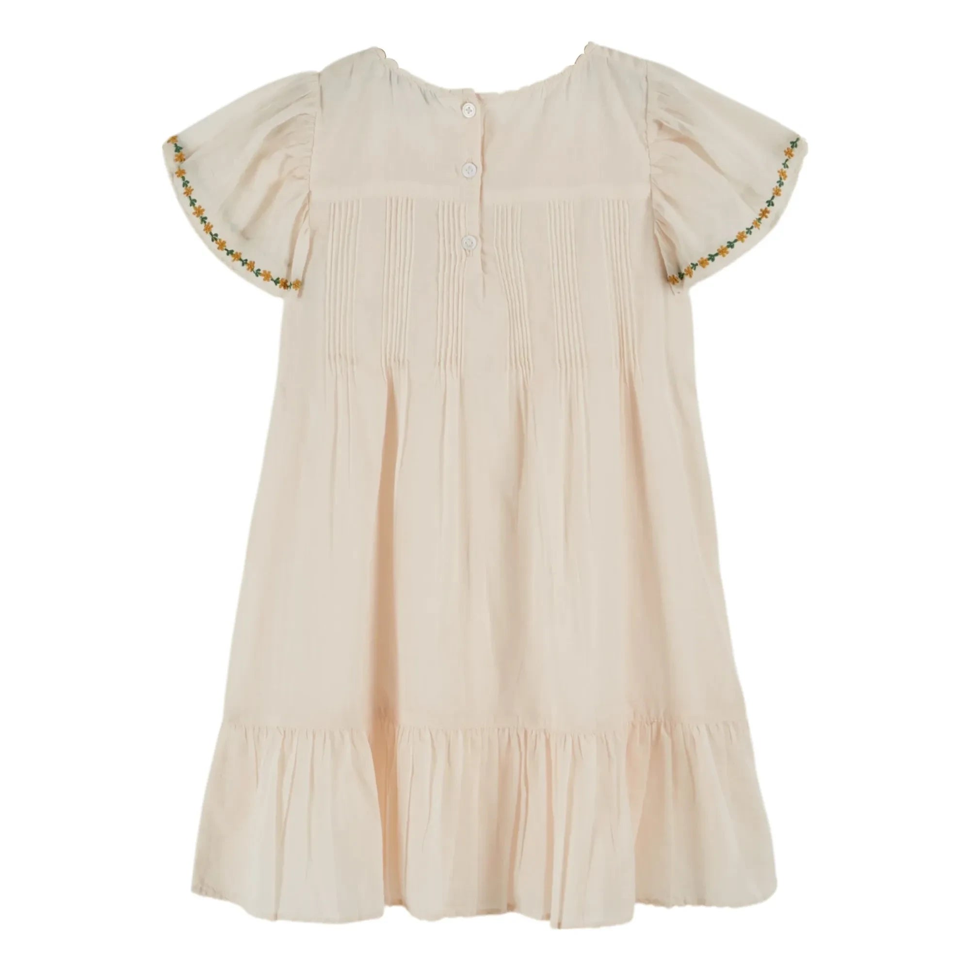 Emile et Ida - Vestido con bordado floral | Crema
