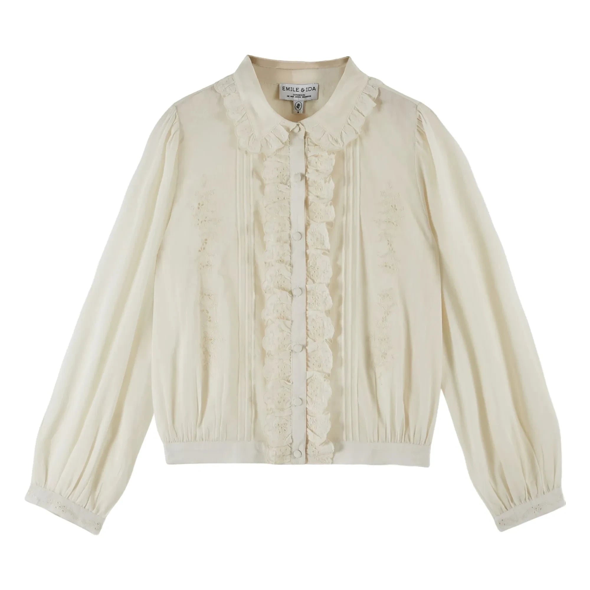 Emile et Ida - Blusa bordada Charline | Crudo