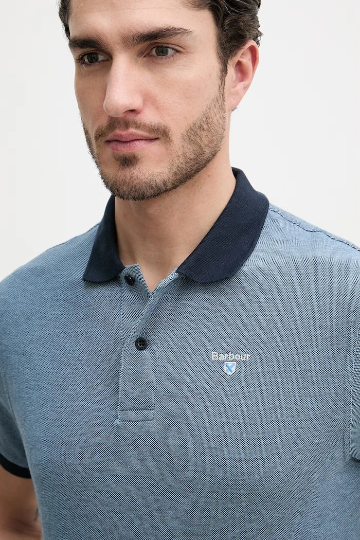 Camiseta de algodón con cuello Barbour