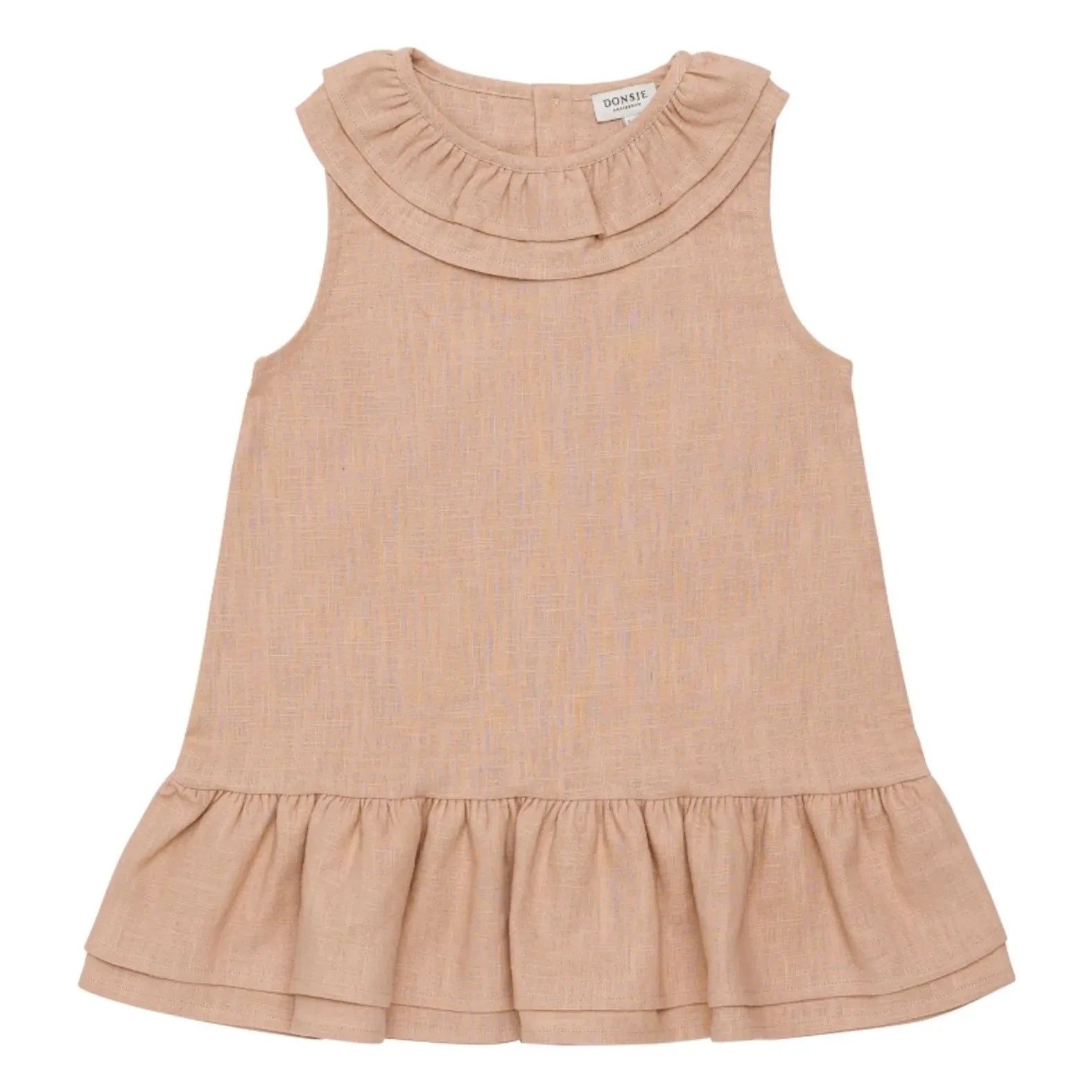 Donsje - Vestido Michelle de Lino | Rosa Claro