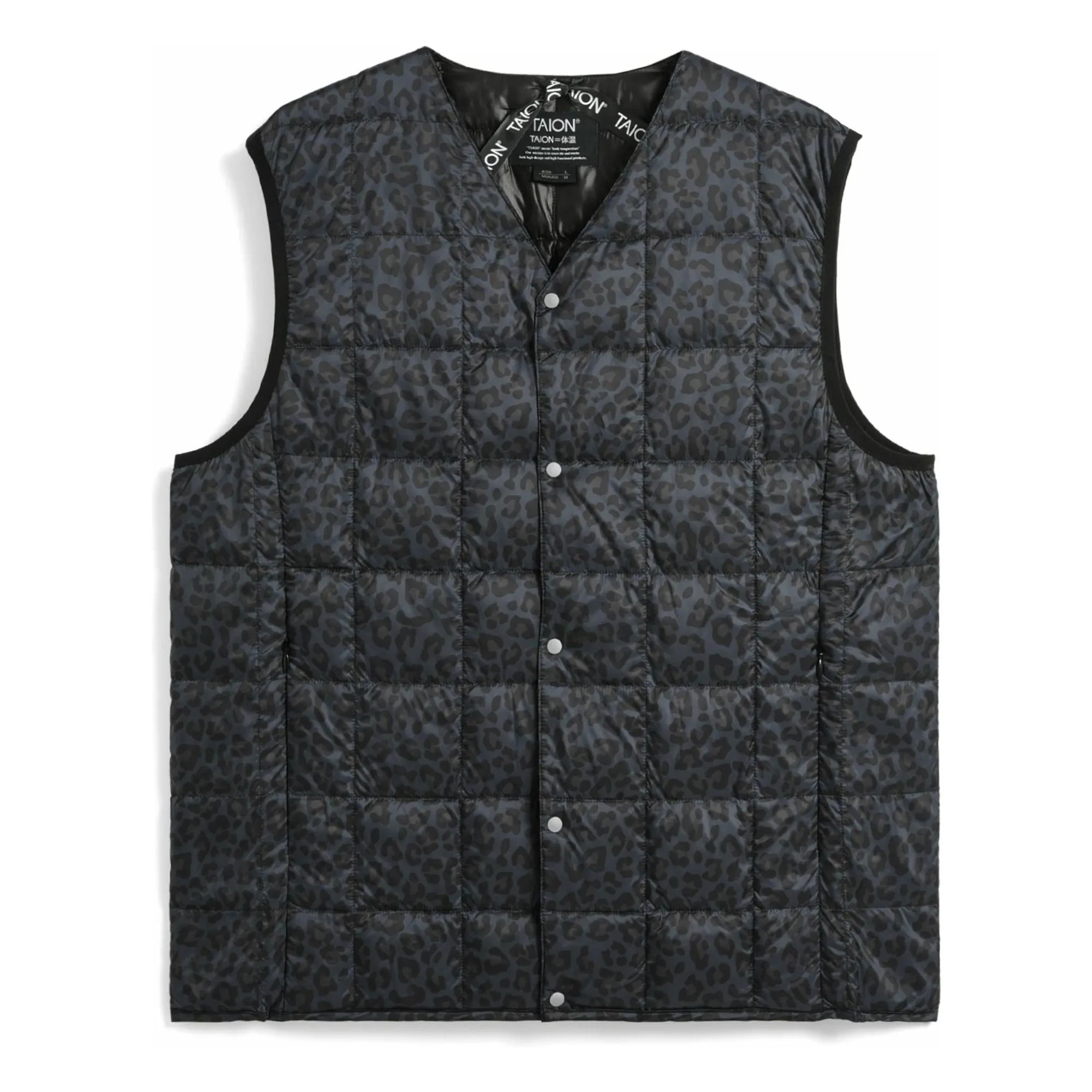 Taion - Chaleco sin mangas con cuello de pico | Negro