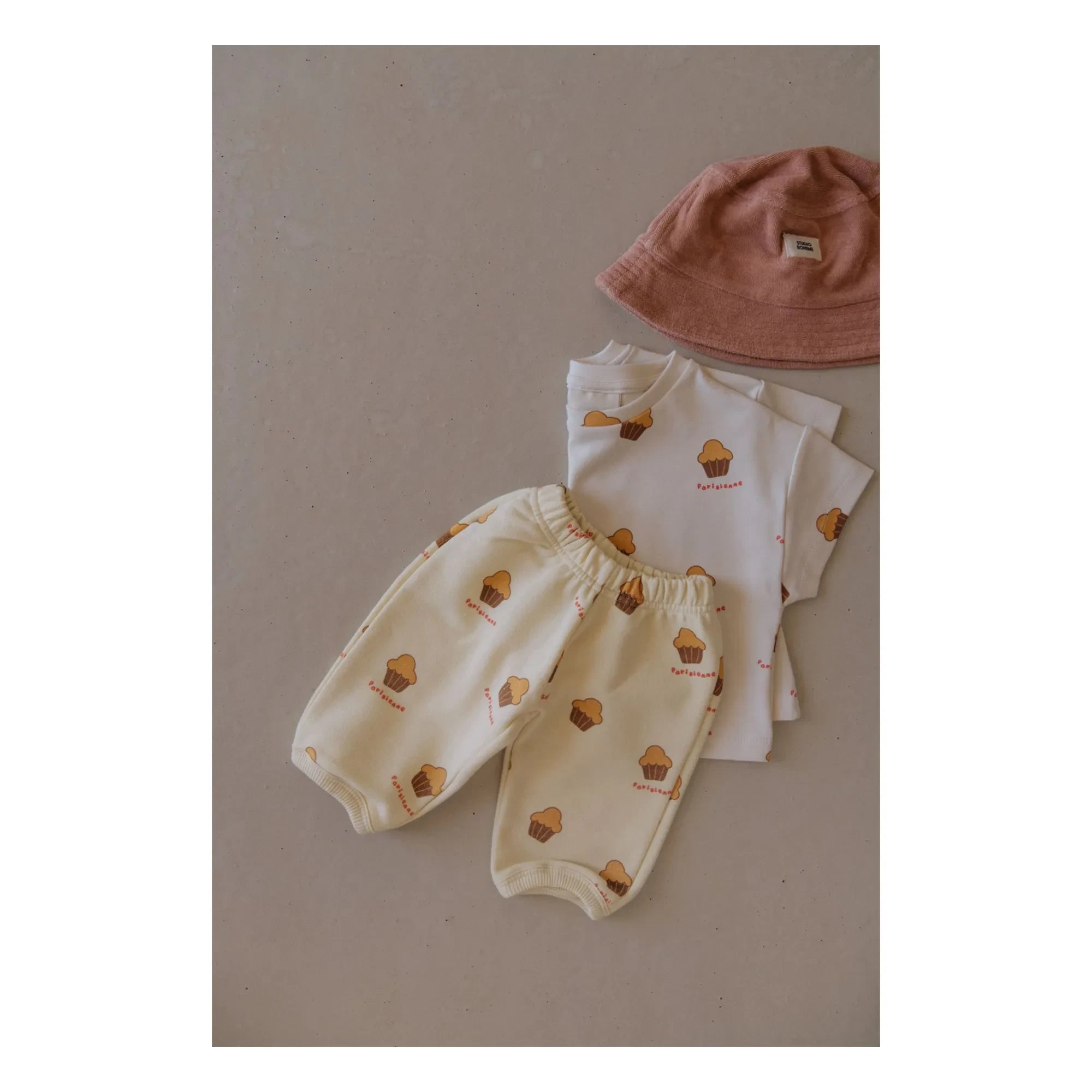Studio Bohème - Esponja de algodón orgánico Bob Niko | Rosa empolvado