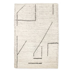 HKliving - Alfombra de algodón reciclado | Crema