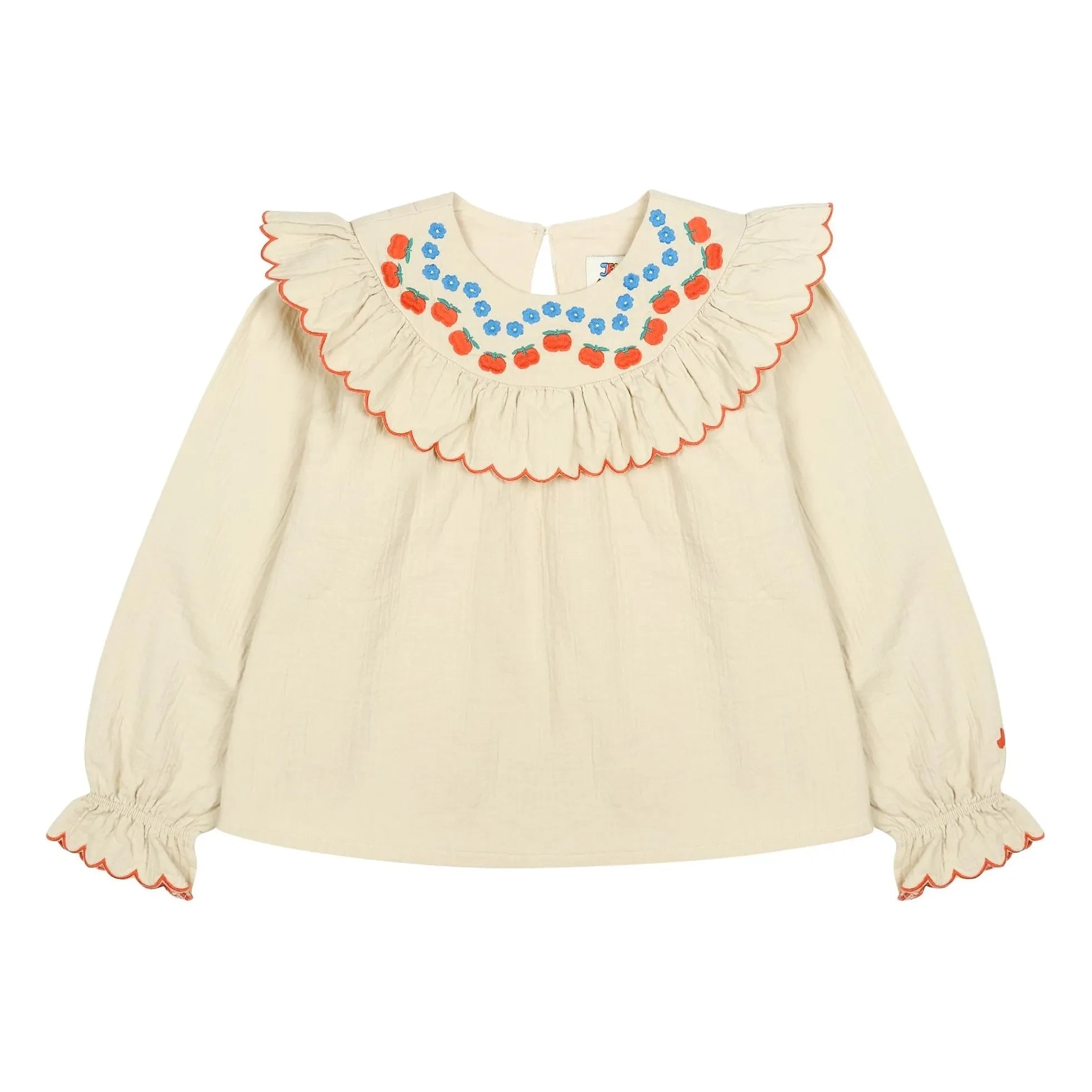 Jelly Mallow - Blusa con volantes de manzana | Beige