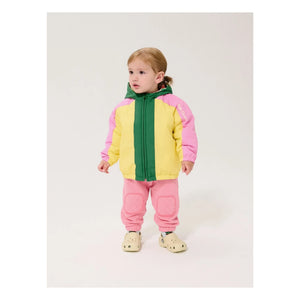 Bobo Choses - Chaqueta de bebé reversible de fibra reciclada con bloques de color | Amarillo