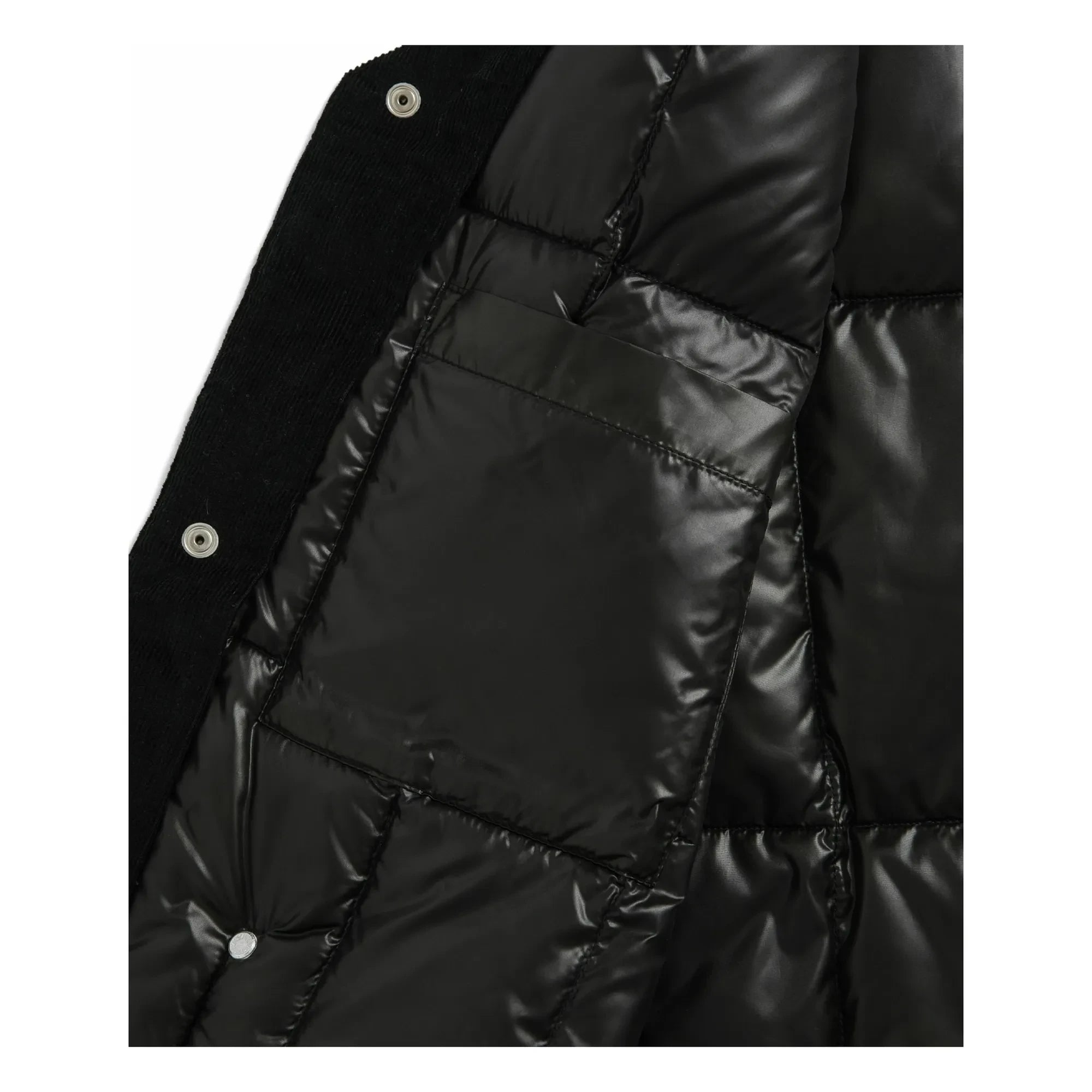 Taion - Chaqueta de cuello redondo de terciopelo | Negro