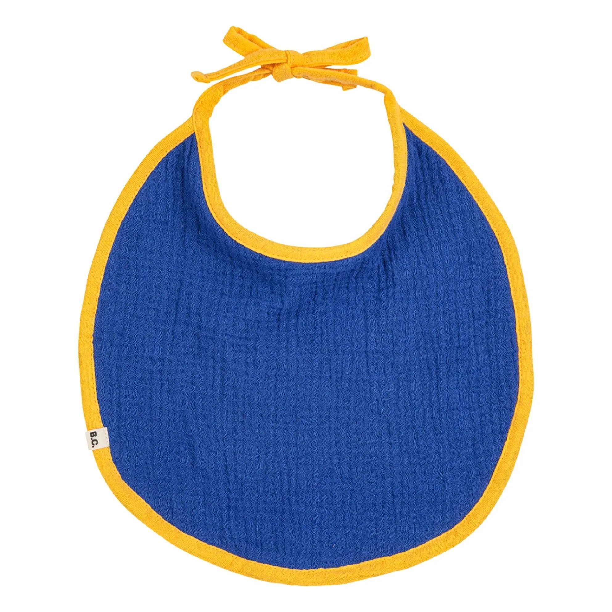 Bobo Choses - Baberos de gasa de algodón orgánico, paquete de 2, diseño de tren, color blanco