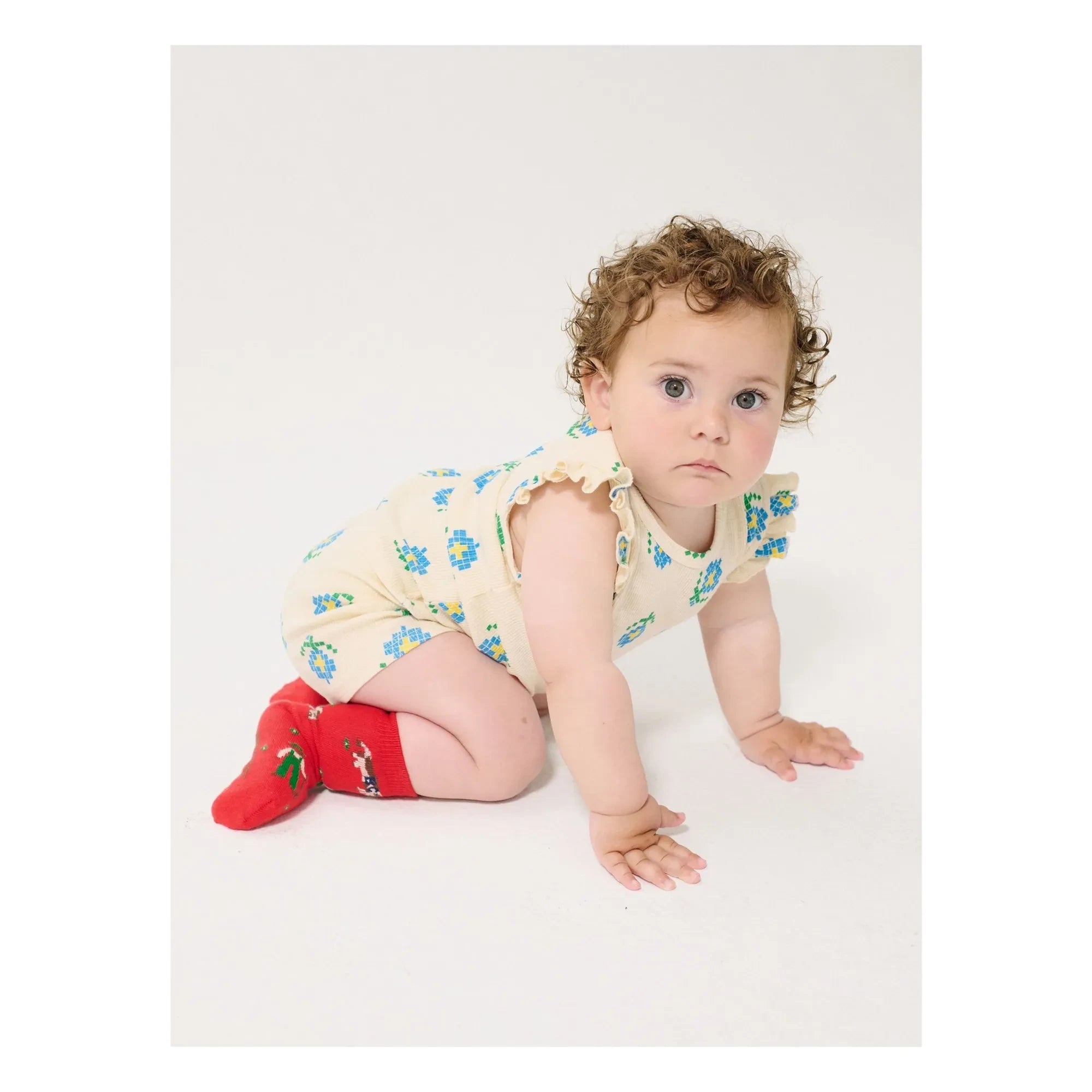 Bobo Choses - Camiseta en relieve Flores Algodón orgánico | Crudo