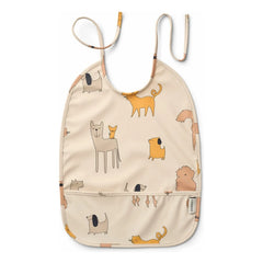 Liewood - Babero Lai | Gatos y perros/Sandy