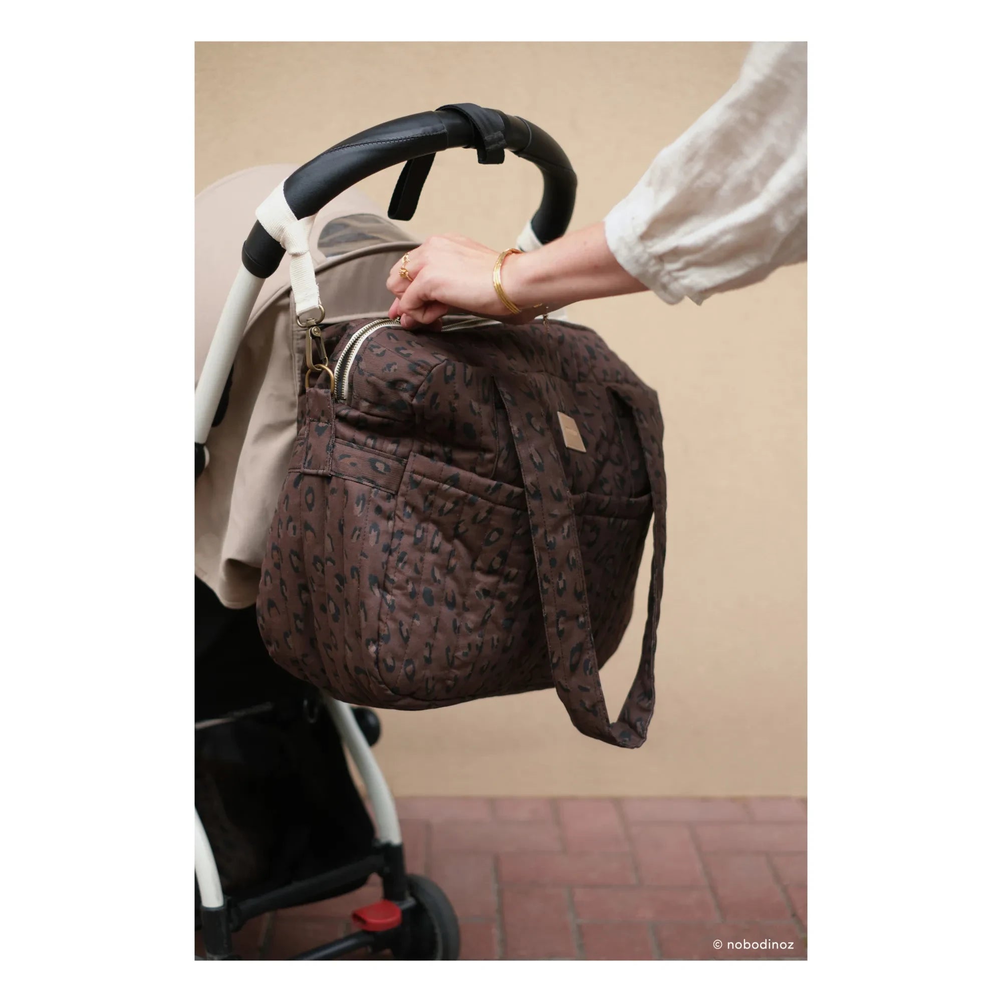 Nobodinoz - Bolso de Maternidad Hyde Park | Leopardo