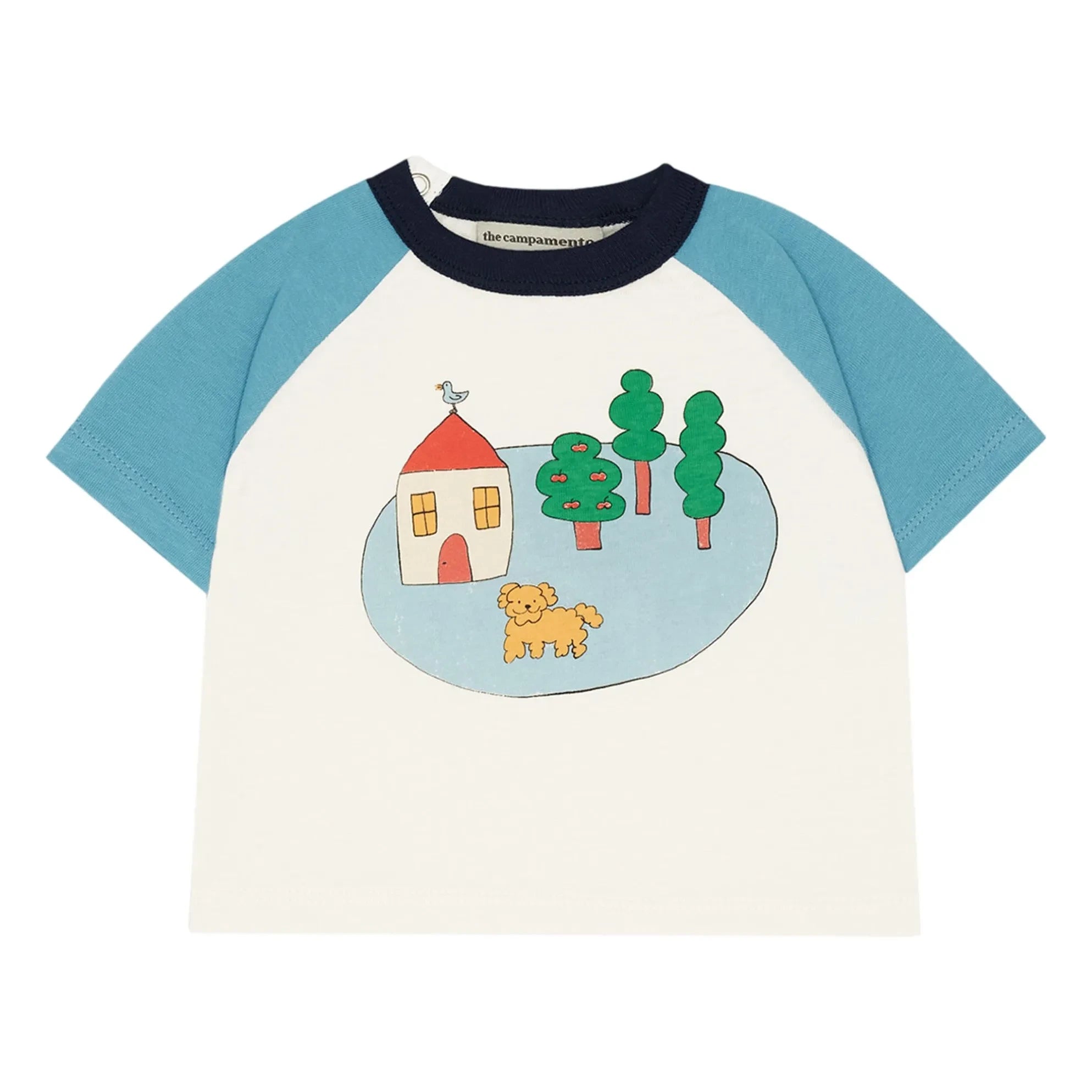 The Campamento - Camiseta Bebé de Algodón Orgánico | Crudo