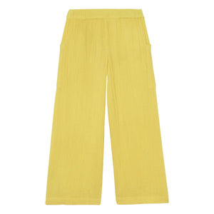 Bonton - Pantalón de Gasa de Algodón con Bolsillos Lauren | Amarillo