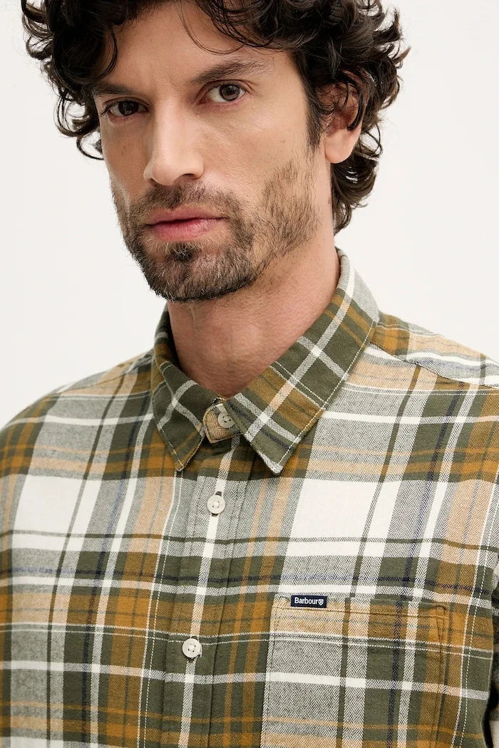 Camisa de algodón Barbour Malham