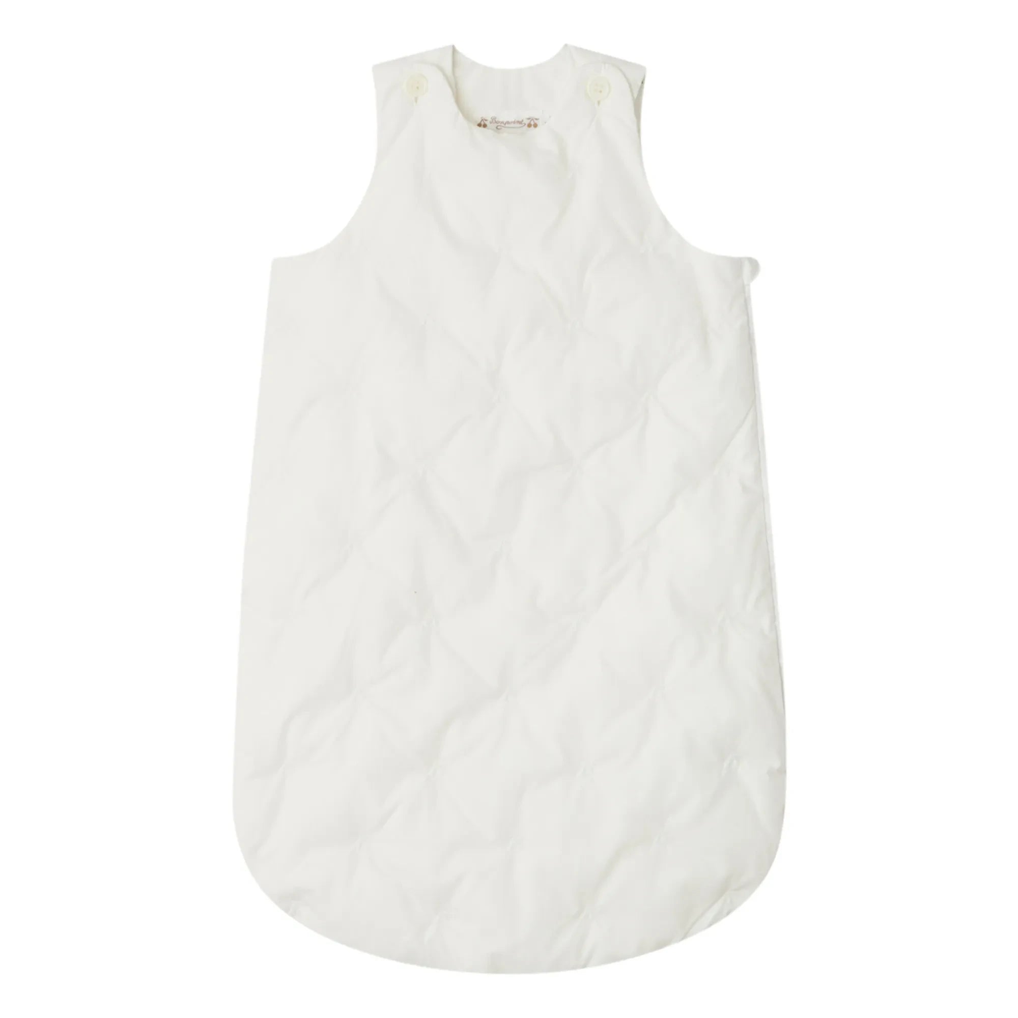 Bonpoint - Saco de dormir de algodón orgánico Cerises Joujou | Blanco
