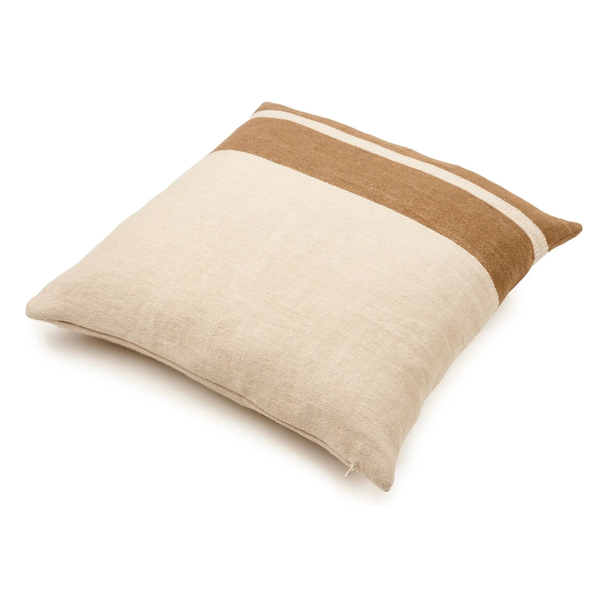 Libeco - Funda de almohada a rayas Railway | Crudo