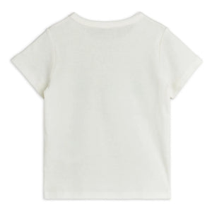Mini Rodini - Camiseta animal de algodón orgánico | Blanco