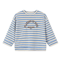 Fliink - Sudadera de algodón orgánico a rayas Alvin | Azul claro