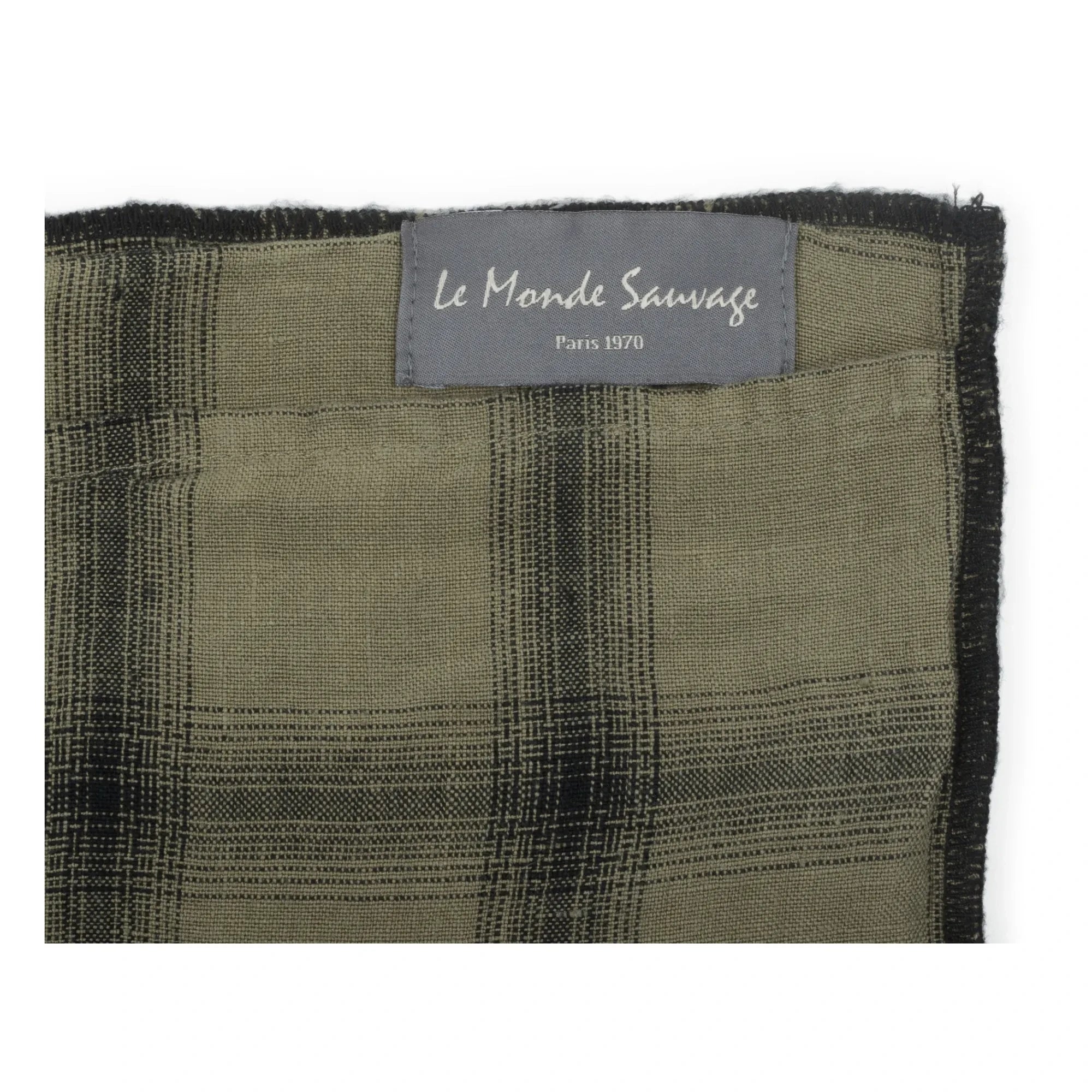 Le Monde Sauvage - Funda de almohada de lino lavado Highlands | Caqui