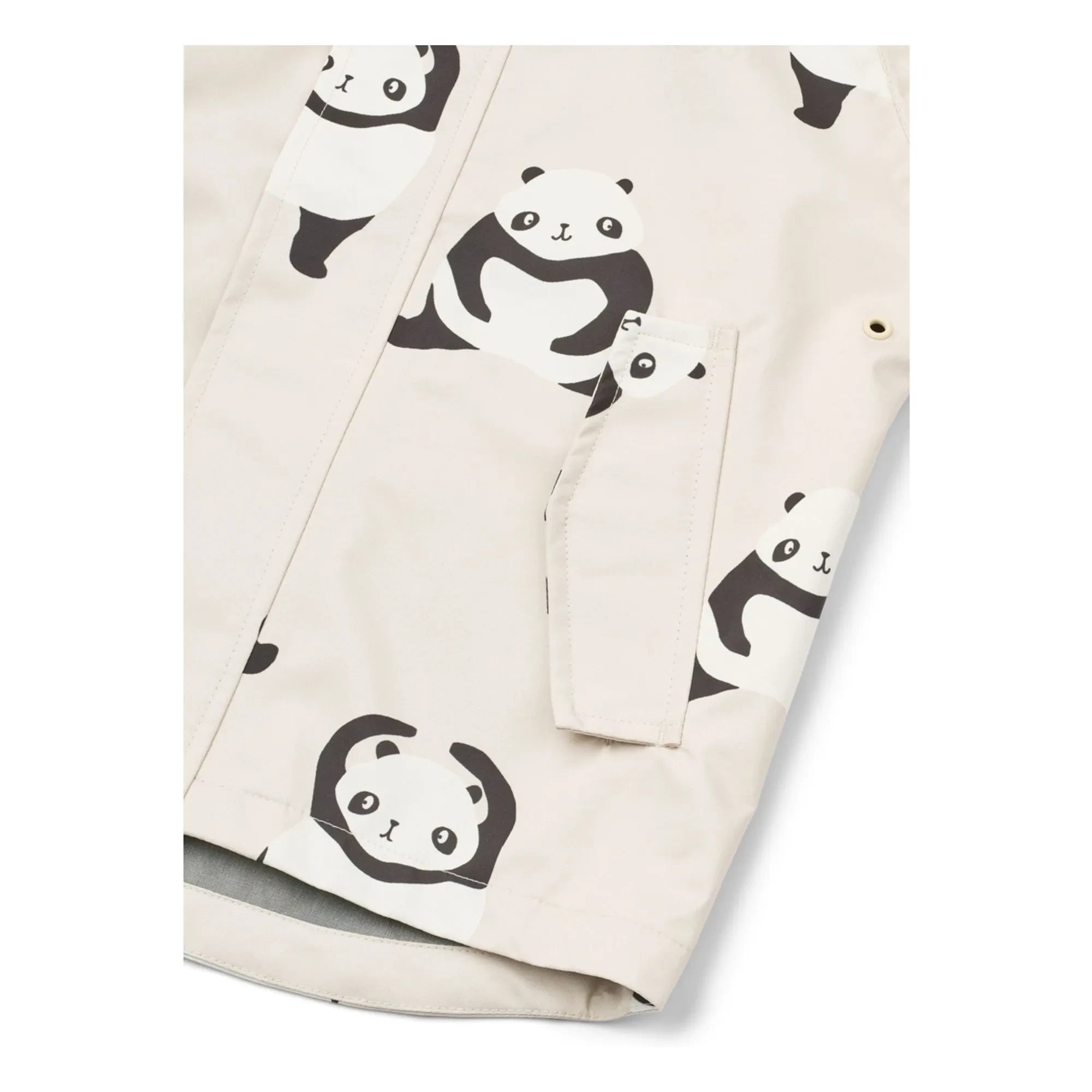 Liewood - Conjunto de chubasquero Pedia Pandas Fibras Recicladas | Gris carbón