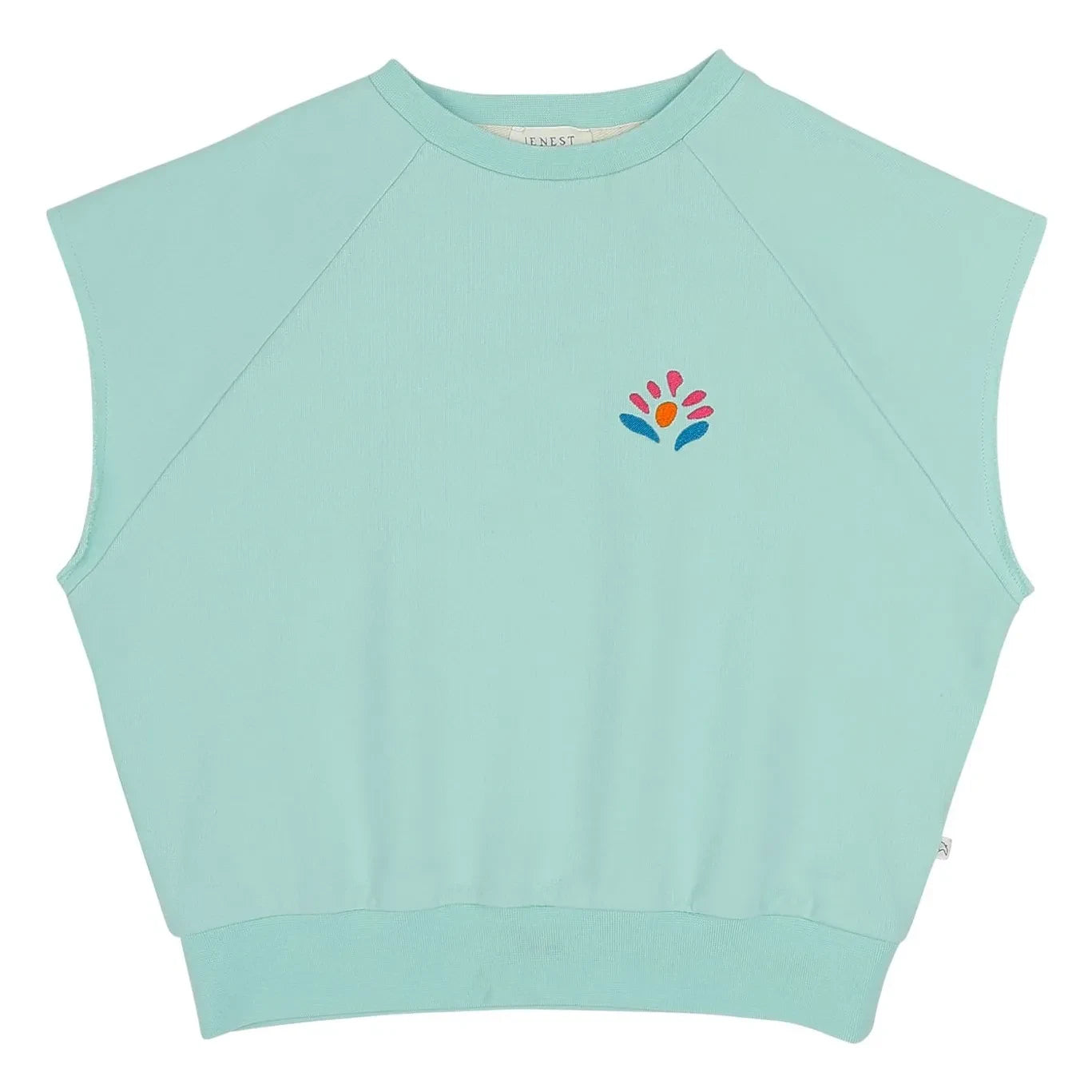 Jenest - Sudadera sin mangas de algodón orgánico Joey | Turquesa