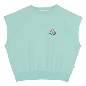 Jenest - Sudadera sin mangas de algodón orgánico Joey | Turquesa