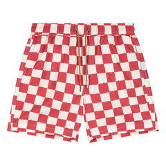 Beachlife - Bañador corto Damier | Rojo