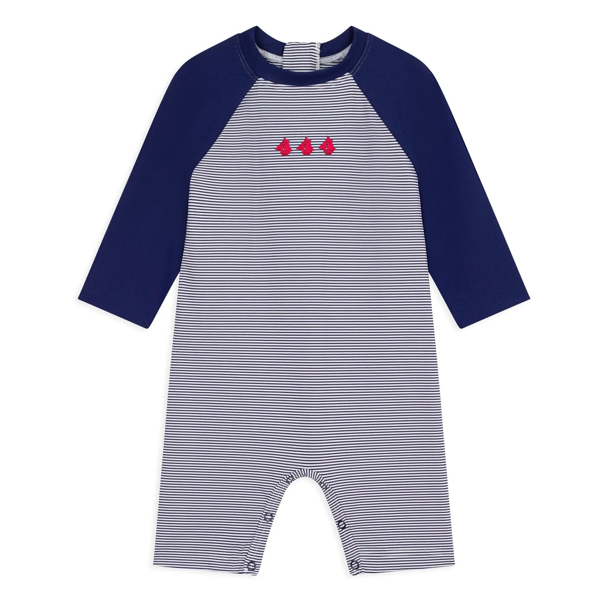 Petit Bateau - Bañador a rayas con protección UV | Azul