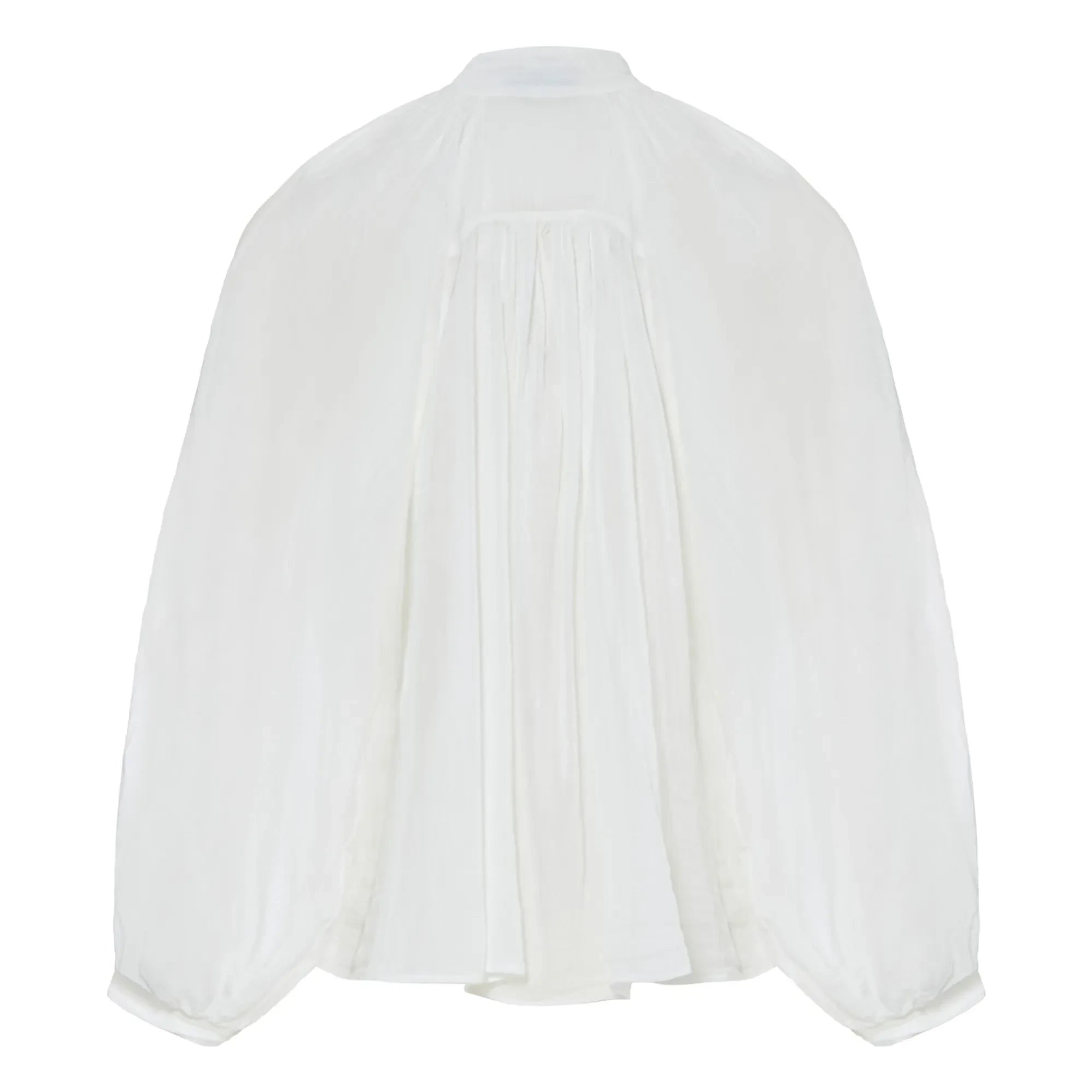 Forte Forte - Blusa bohemia de voile de algodón y seda | Blanco
