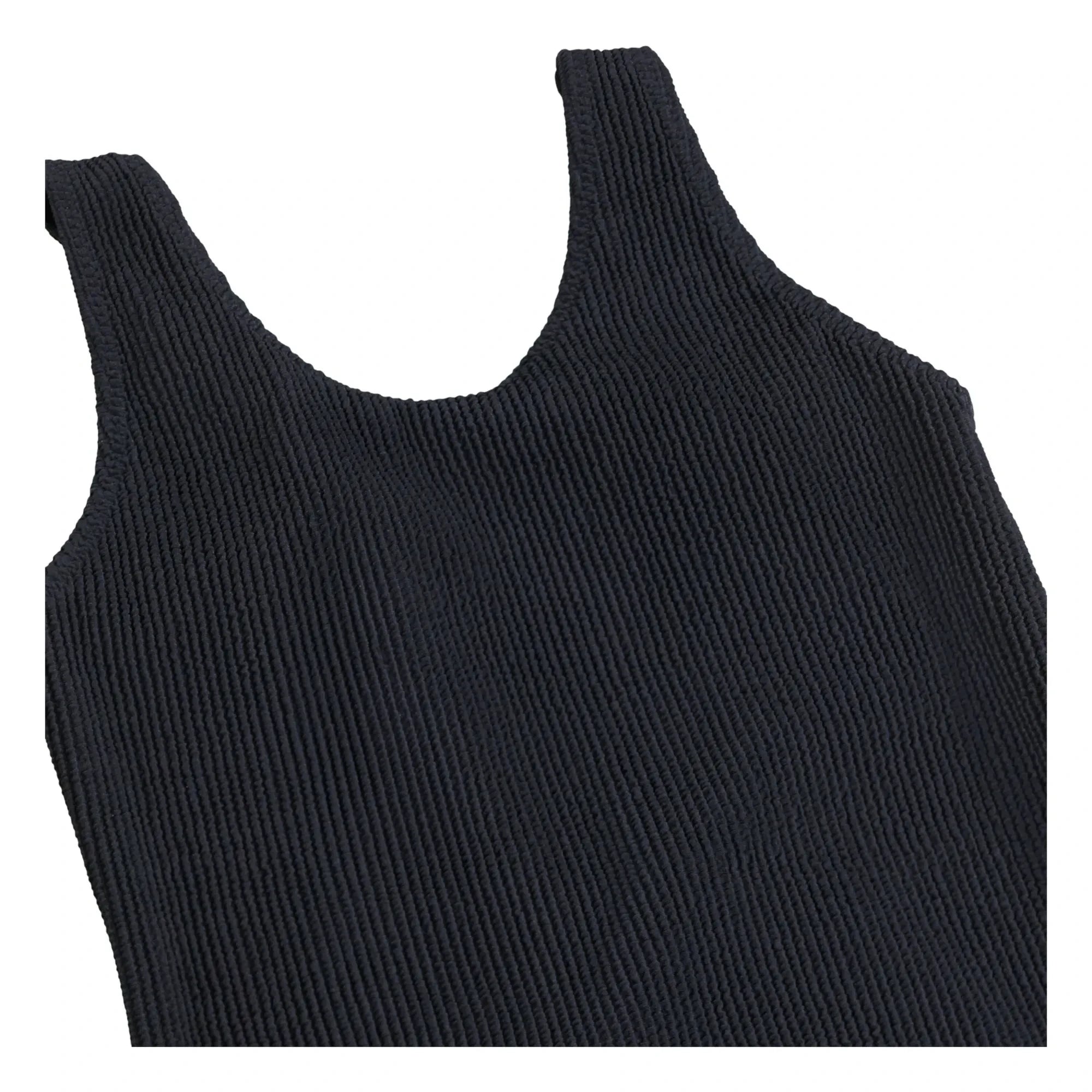 Molo - Bañador acanalado Nika de crepé con fibra reciclada | Negro