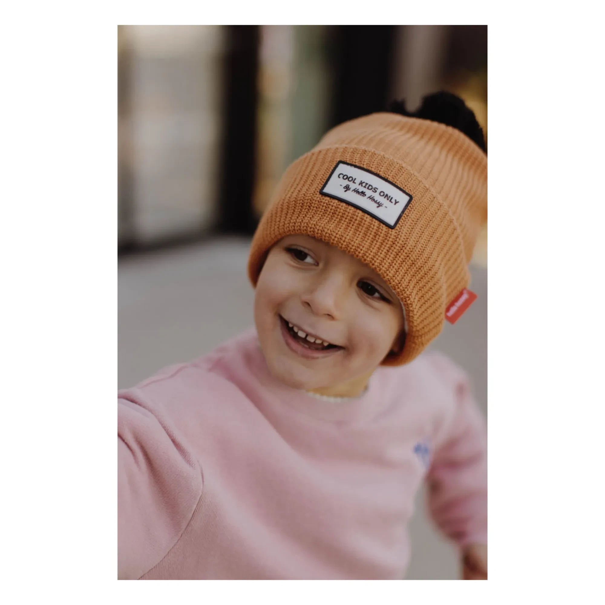 Hello Hossy - Colorblock organik pamuk şapka | Camel
