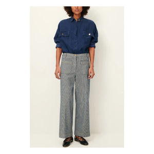 Sessùn - Pantalones de algodón Aldricks | Azul grisáceo